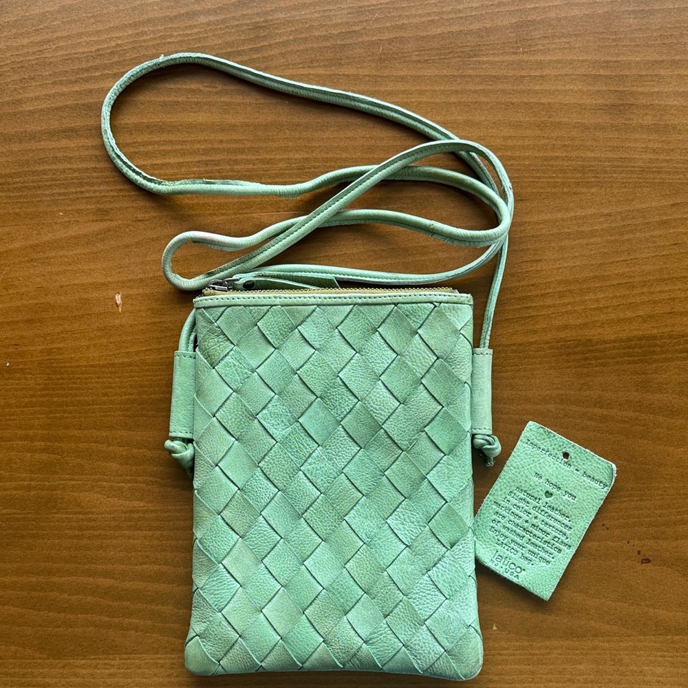 Latico Leathers Milly Crossbody in Grass Green